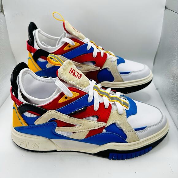 FILA Hallasan Saga V2 Abstract 1FM01735-150 White Red Blue Men’s Sneakers 9 US - Picture 2 of 7